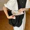 2755 Estilo Japonés Estilo Estilo Nube Burbuja Flor Bolso de Hombro Bolso Chaleco Estudiante Femenina Bolso de Mano Simple Bolso de Lona
