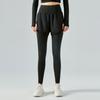 Pantalones de Yoga de Dos Piezas Falsas Ningbo Dashu para Mujer Verano Delgados Cintura Alta Levanta Cadera Deportivos Fitness Sin Marcas Desnudos