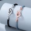 Nuevas Pulseras Entrelazadas para Parejas para Hombre y Mujer, Regalos de San Valentín, Pulseras de Moda Geométricas de Doble Anillo