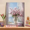 Pintura al Óleo Digital al por Mayor Pintura al Óleo DIY Colorear Florales Alféizar de Ventana Flor Pintura al Óleo Relleno Pintura Decorativa Simple