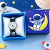 Relojes Infantiles Populares de Resina Transfronterizos al por Mayor, Relojes para Estudiantes de Primaria de Astronauta, Relojes de Regalo para Niños, Relojes de Cuarzo al por Mayor