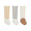 Calcetines de Bebé para Venta al por Menor de Otoño Lindos Dibujos Animados Bloques de Color Hasta la Rodilla Sin Costuras Antibacterianos Calcetines Largos de Algodón para Bebé Recién Nacido