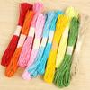 Cuerda de papel trenzada doble de color al por mayor de fábrica/cuerda de papel hecha a mano al por mayor/materiales de arte tejidos para jardín de infantes DIY