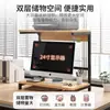 Mesa de computador com luz, monitor, mesa de computador, prateleira de mesa, armazenamento de mesa, suporte para impressora