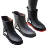 Botas de Lluvia para Hombre Protección Laboral Zapatos de Goma de Trabajo Caña Media Antideslizantes Impermeables Zapatos de Cocina Pesca Calzado Exterior Botas de Lluvia Suela Suave Zapatos de Agua para Hombre