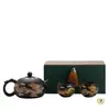 Tetera Morada de Arcilla Xishi de 500 ml Que Cambia de Color al Calentarse, con Diseños de Dragón y Fénix, Adecuada para Té Kung Fu, Regalo de Taza de Té, Morado que Cambia de Color