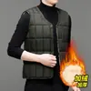 Chaleco de Moda con Letras de Cuello en V para Hombre Engrosado Otoño e Invierno 2024 Chaleco de Algodón Chaleco Cálido Pin de Caballo para Papá