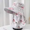 Chal con mascarilla sombrero de ala ancha para el sol protección facial y del cuello para mujer sombrero de pescador sitio de construcción al aire libre haciendo trabajo agrícola sombrero para el sol para recoger té