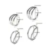 Acero Inoxidable Bisagra de Tres Anillos Hebilla Divisoria Aro para Nariz Pendiente Segmentado Piercing Anillo para Cartílago Conjunto Combinado de Pinza para Oreja Transfronteriza