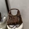 Mochila Retro Bolso Tote de Cuero Suave Lazo 2025 Nuevo Moderno Coreano Casual Gran Capacidad Bolso de Hombro