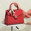 Bolso de Mamá Boda 2025 Nuevo Elegante de Gama Alta Edad Media Cuero Genuino Bolso Rojo Suegra Boda Cartera Bolso de Mujer