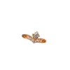 Anillo de Corona de Topacio Francés con Diamante para Mujer, Lujo Ligero, Temperamento, Anillo de Dedo Índice de Gama Alta, Anillo Ajustable para Viajes al Trabajo, Venta al por Mayor