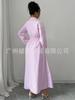 Otoño e Invierno 2025 Exportación Transfronteriza Estación Independiente Amazon Wish Europeo y Americano Nuevo Producto Vestido Popular de Rayas