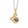 Colgante de cisne de jade hetiano esmaltado con baño de oro de plata esterlina S925 de Yilu para regalo, nicho de lujo de alta calidad.
