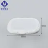 Tampa de Caixa de Lenços Oval Sucker de Papel Tampa de Caixa Flip Tampa Plástica para Caixa de Lenços Tampa de Saco de Lenços Umedecidos Tampa Branca para Caixa de Lenços