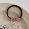Goma para el pelo transparente con lazo pequeño y brillo, versátil y linda para el uso diario, diadema elástica básica para niñas
