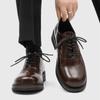 Venta Directa de Fábrica Otoño Nueva Moda Formal de Negocios Zapatos de Cuero para Hombre Punta Cuadrada Casual para Viajes de Negocios Zapatos Derby