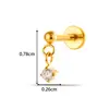 Henson G23/F136 Aleación de Titanio Joyería para Piercings Estilo Push-Pin Barra Plana Geométrica Stud para Labio Stud para Cartílago del Oído
