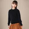 Suéter Infantil de Cuello Medio Color Sólido Manga Larga Sencillo Otoño e Invierno Moda Coreana Pulóver Suéter Holgado para Hombres y Mujeres