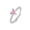 Estilo Ins Luxo Acessível Celebridade da Internet Transmissão ao Vivo Anel em Formato de Coração Anel de Diamante Moissanite Importado Cor D Anel Feminino de Alta Qualidade