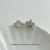 Pendientes de botón de estrella de cinco puntas con circonita brillante, de temperamento simple y moderno, pequeños y exquisitos, diseño de nicho versátil de alta gama para mujer