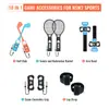 Traje Deportivo Diez en Uno Switch2 Raqueta de Tenis + Palo de Golf + Correa de Muñeca + Correa de Pierna + Empuñadura