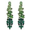 Europa y Estados Unidos nueva moda exagerados aretes de aleación con diamantes de colores para mujer largos de borla multicapa joyería para la oreja al por mayor suministro transfronterizo
