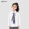 Roupas de meninas: Novas Camisas Estilosas para Crianças Primavera 2026, Tops Casuais da Moda para Crianças Maiores na Primavera e Outono
