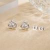 Brincos de Trevo, Pequenos Brincos Perfumados para Mulheres, Pequenos Brincos Full Diamond Estilo Coreano, Personalidade de Nicho, Atacado de Fabricantes de Ponta