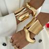 Joyería transfronteriza europea y americana sentido de la moda Joker aleación pulsera abierta ribete irregular Traje de pulseras