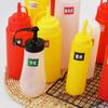 Ensaladera, aceitera, salsa de tomate, olla para salsa casera, botella de boca puntiaguda, botella para condimentos, leche, tienda de té, condimento, botella para apretar, mermelada