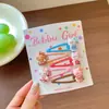 Pinzas para el pelo de niños de colores dulces, estilo japonés y coreano, con flores de dibujos animados de colores, pinzas para flequillo lateral para niñas y pasadores para bebés, accesorios para el pelo