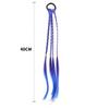 Peluca colorida y bonita para niñas, cuerda para el cabello, trenza de princesa, banda elástica para el cabello, tocado de cola de caballo, accesorios para el cabello de moda