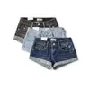 Shorts jeans sexy estilo americano, justo, cintura baixa, com orelhas de gato e barra desfiada, novo para o verão 2026, minissaia jeans estilo europeu e americano para mulheres