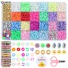 Acessórios para Pulseira de Contas de Argila Macia DIY Kit com 28 Peças Joias Artesanais Novo Produto Transfronteiriço