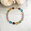 Collar de diamantes de colores nuevo de primavera y verano para mujer, cadena para el cuello de diseño de nicho de alta calidad, todo a juego, exquisita cadena de clavícula de dopamina