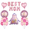 Día de la Madre Transfronterizo Feliz Día de la Madre Delantal de Jardín de Flores Combinación de Globos de Película de Aluminio Amor por las Flores
