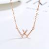 Collar con letra W de Chengbo para mujer, plata de ley S925, doble V, cadena de clavícula inglesa, estilo japonés y coreano, joyería sencilla al por mayor