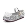 Zapatos de tacón sencillos para niña, Zapatos de cristal para niños, Zapatos de suela blanda Elsa, Nuevos zapatos de princesa de alta gama para niña Primavera 2026, Zapatos pequeños de piel