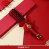 Peine de Boda Rojo con Cojín de Aire Peine para Novia Dote Espejo de Boda Caja de Regalo Set de Artículos de Boda