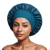 Touca de Cetim de Alta Elasticidade de Aba Larga Transfronteiriça da Amazon Chapéu para Cuidados com o Cabelo de Salão de Beleza Feminino Chapéu para Pós-parto Quimioterapia