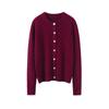 Cardigã de Caxemira Feminino 100% Caxemira Pura Tricô Retrô com Tranças Jaqueta de Manga Longa Outono e Inverno Tricô Quente Roupa Exterior