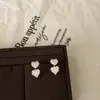 Pendientes de Cristal de Color Degradado con Forma de Corazón para Mujer, Únicos y Elegantes, Modernos y Versátiles