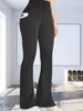 Nuevos Pantalones Acampanados de Cintura Alta para Mujer de Amazon Transfronterizos, Pantalones de Pierna Ancha Adelgazantes y Levantacola, Alta Elasticidad, Ropa Deportiva, Fitness, Casual