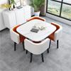 Conjunto Simples de Mesa e Cadeiras para Recepção de Loja Comercial, Reunião, Negociação, Mesa Redonda Pequena, Mesa de Jantar de Escritório, Lazer