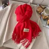 Bufanda Nueva de Color Puro Imitación Cachemir para Mujer en Invierno, Monocromática, Versátil, de Alta Gama, Protector de Cuello Cálido, Bufanda para Cuello para Parejas