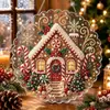 Pintura de Diamante 5D de Natal Pingente Acrílico Papai Noel Presente Artesanato DIY Feito à Mão
