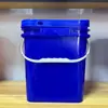 Cubo de Plástico Cuadrado de 12 Litros con Tapa, Cubo Fácil de Abrir para Comida de Perro Mascota, Cubo de Embalaje, Cubo para Gránulos, Cubo para Cebo de Pez, Cubo para Gránulos
