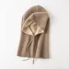 Nuevo gorro con capucha de cachemira suave y acogedor para mujer, nuevo estilo otoño e invierno 2026, calentador casual para orejas y cuello, turbante a prueba de viento