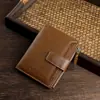 Cartera Popular de Cuero para Hombre Estilo Corto 80% de Descuento Gran Capacidad Ranuras Múltiples para Tarjetas Pequeña Cartera Multifuncional con Cremallera Portatarjetas Bancarias